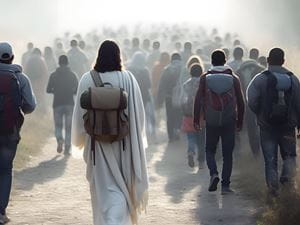 Jesus with Immigrants