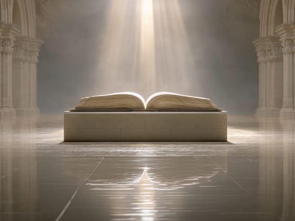 Bible on Pedestal