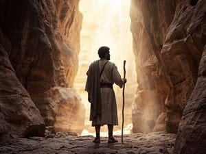 David Entering Petra