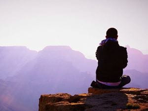 man on rock