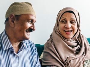 Muslim man and woman