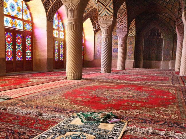 The interior of a mosque