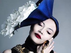 Beautiful Blue Designer Hat