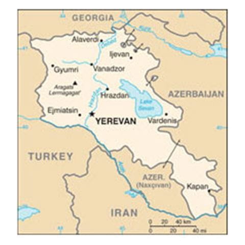 Map of Armenia