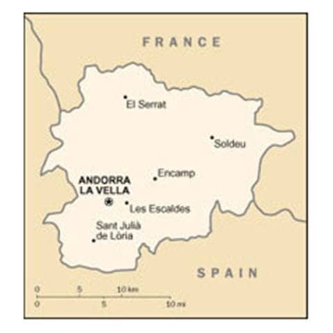 Map of Andorra