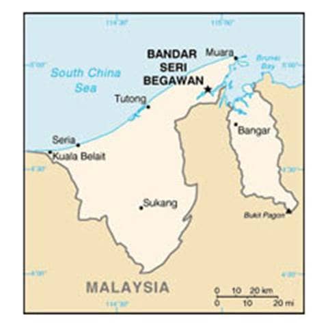 Map of Brunei
