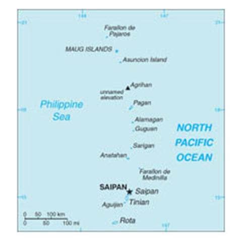 Map of Northern Mariana Islands