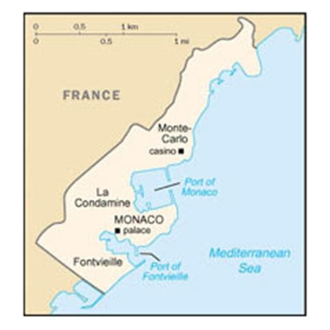 Map of Monaco