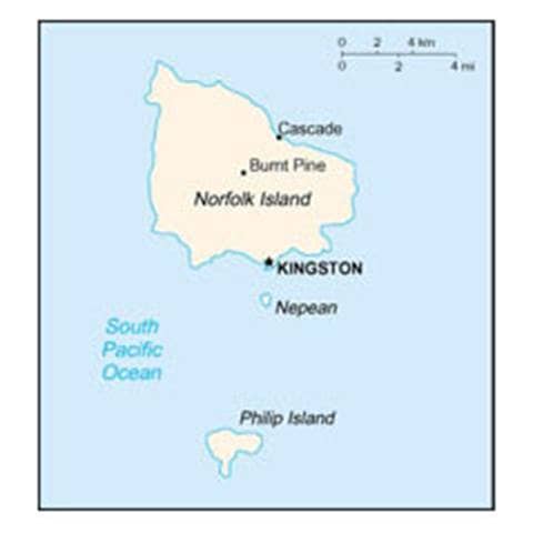 Map of Norfolk Island