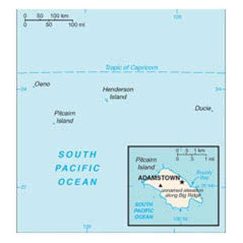 Map of Pitcairn Islands