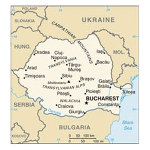 Map of Romania