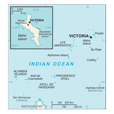 Map of Seychelles