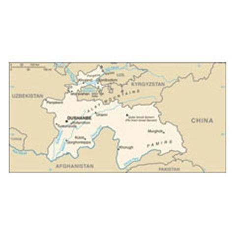 Map of Tajikistan