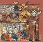 Peter the Hermit leading Crusaders: Source public domain