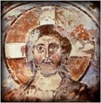 Catacomb drawing of Christ, 4th century, Rome
