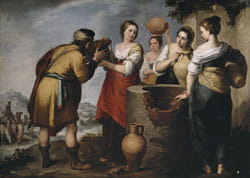 Rebecca and Eliezer by Bartolomé Esteban Murillo,circa 1652 via Wikimedia CC