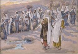 Moses Smiteth the Rock in the Desert, c. 1896-1902: by James Jacques Joseph Tissot via Wikimedia CC