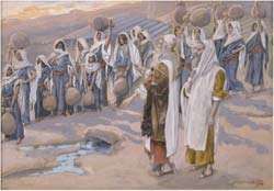 Moses Smiteth the Rock in the Desert, c. 1896-1902: by James Jacques Joseph Tissot via Wikimedia CC