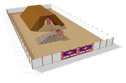 An illustration of the Tabernacle by Gabriel Fink via Wikimedia CC