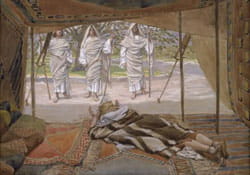 Abraham and the Three Angels, c. 1896-1902 by James Jacques Joseph Tissot via Wikimedia CC