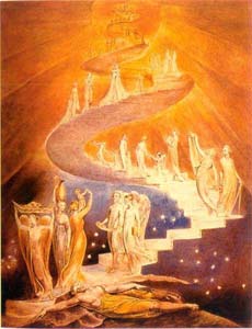 Jacob’s Ladder by William Blake circa 1800 via Wikimedia CC