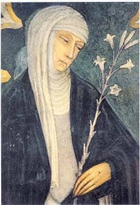 14th century fresco of St. Catherine of Siena: by Andrea Vanni