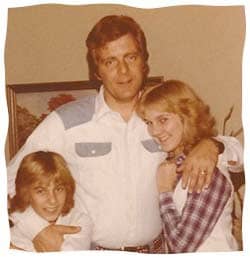 The author as a child (left) with her father and sister.