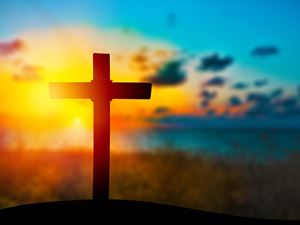 christian-cross-sunset-sky-blue-orange