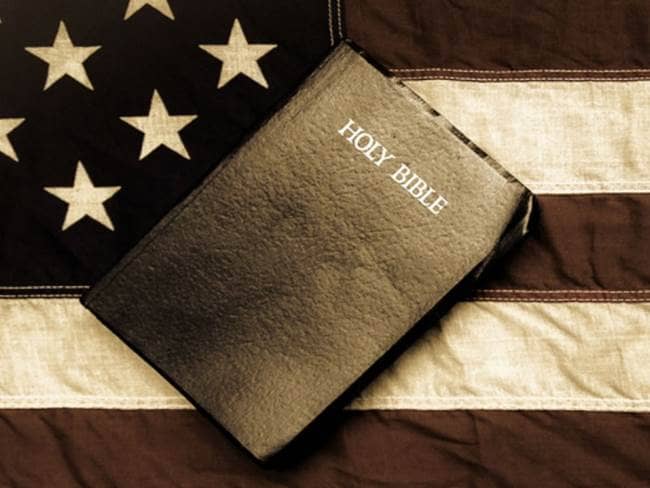 Bible on Flag
